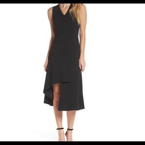 Vince Camuto Asymmetrical Hem Scuba Crepe Dress